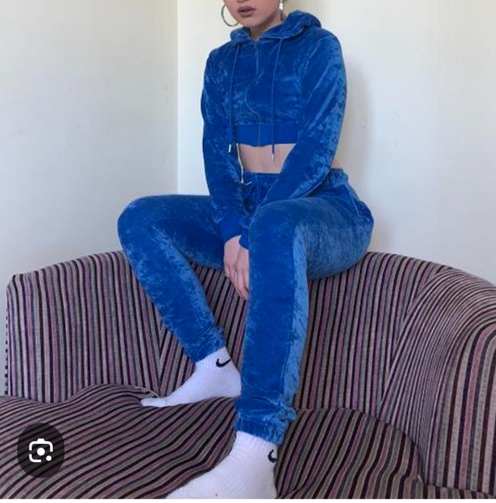 Active USA Royal Blue Velour Jogger Set